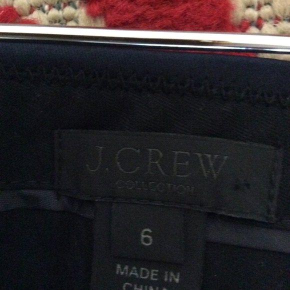 J. Crew. Collection. Navy Sateen Cotton Trouser - Picture 3 of 5